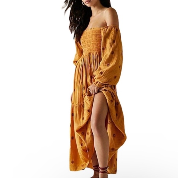 Free People | Dahlia Embroidered Maxi Dress | Small - Picture 3 of 17